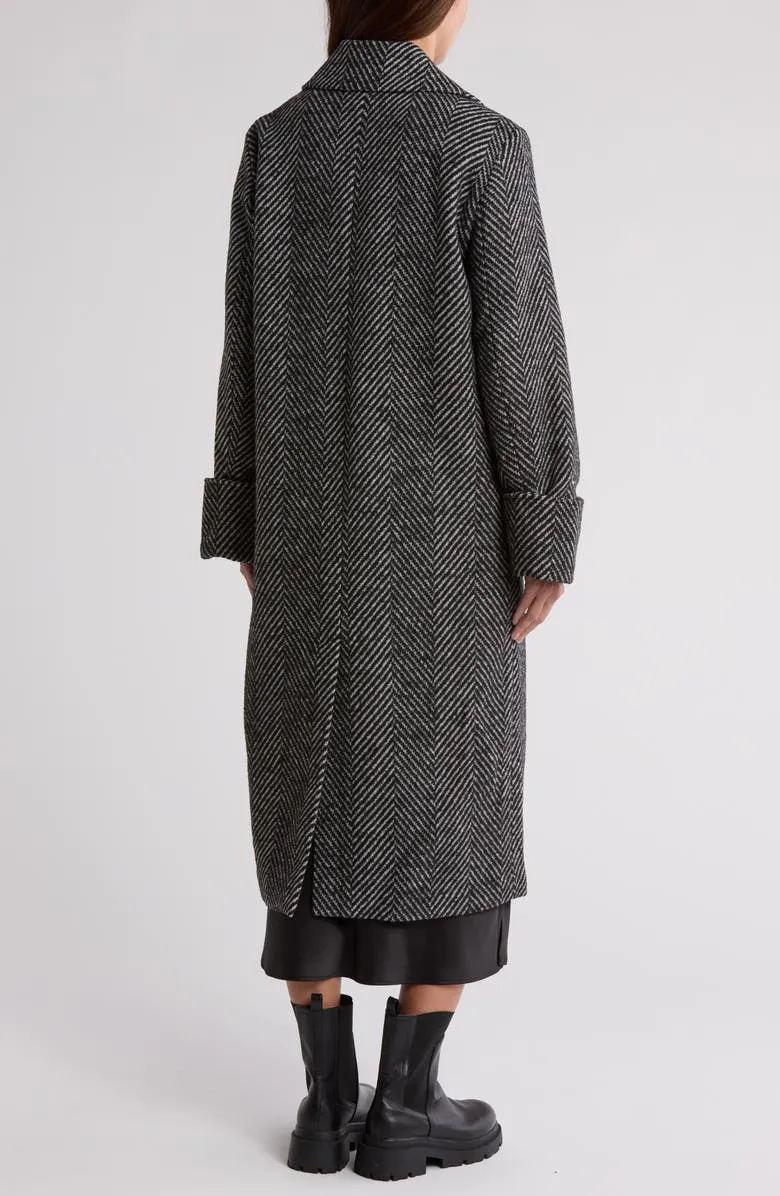 Retro Herringbone Oversize Coat