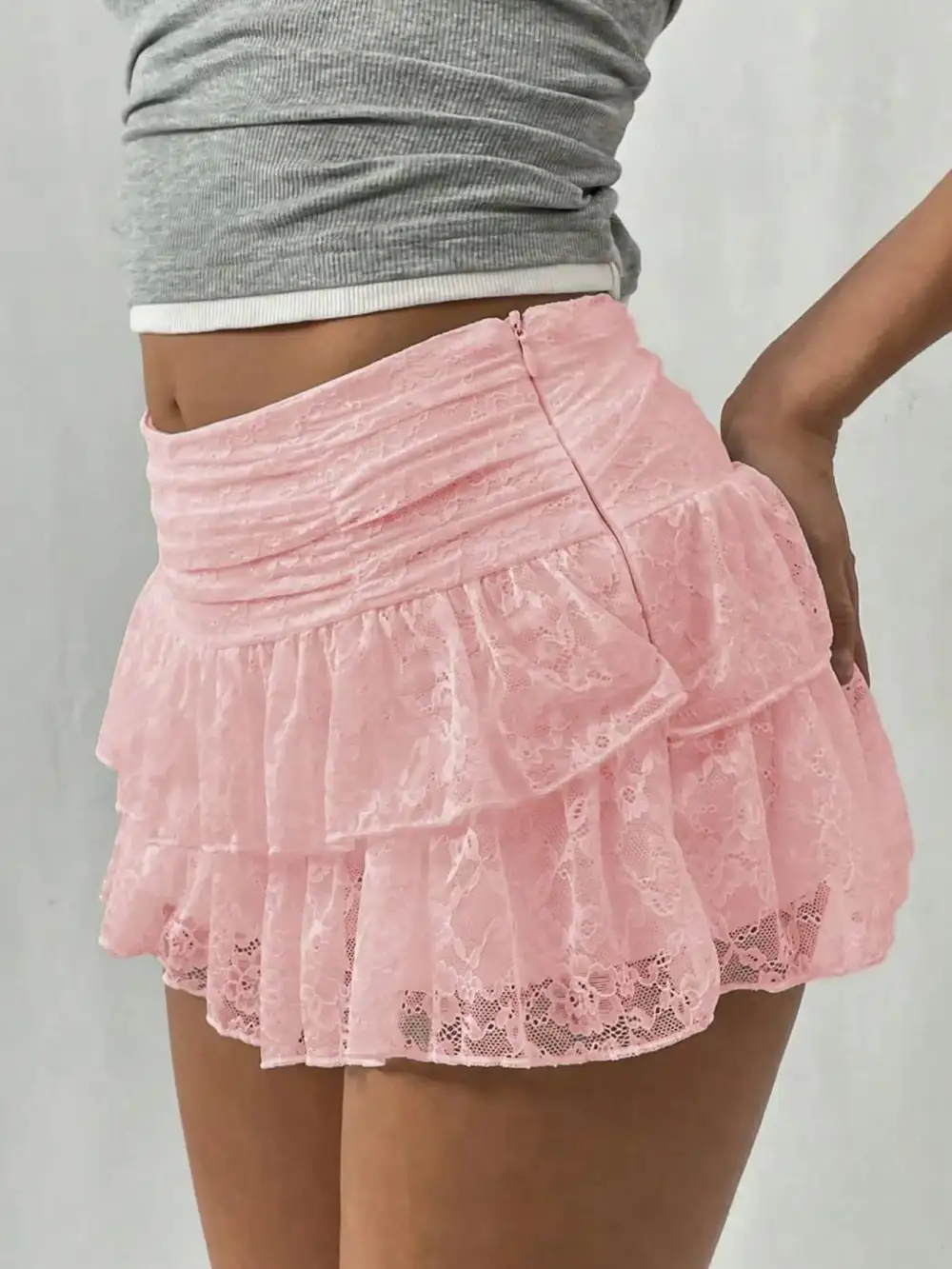 Essential Lace Layered Skirt