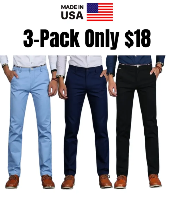 Men's Stretch Straight Leg Dress Chinos