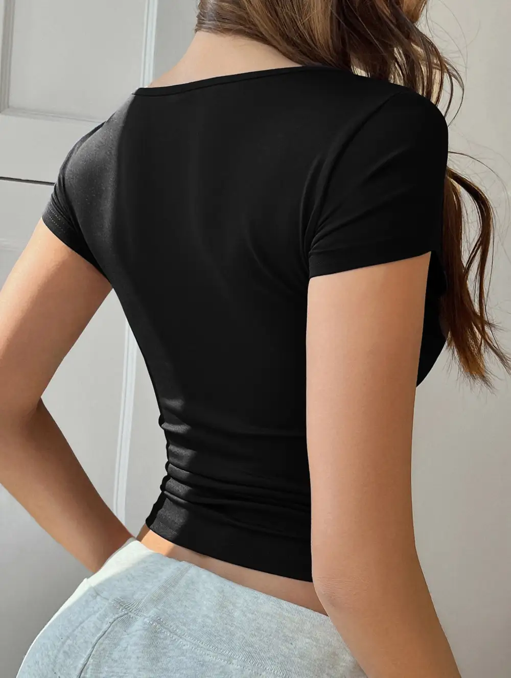 Spicy Lace Short-Sleeve Vest T-Shirt