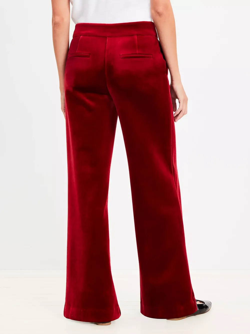 Clean Wide Leg Pants In Velvet