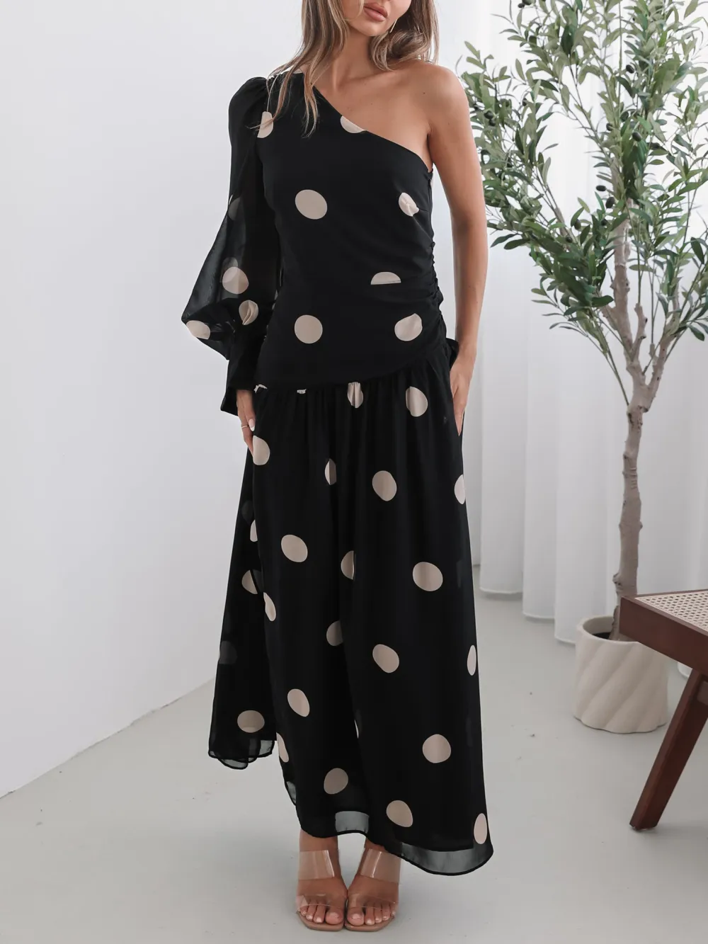 Black Spot Casual Style Dress