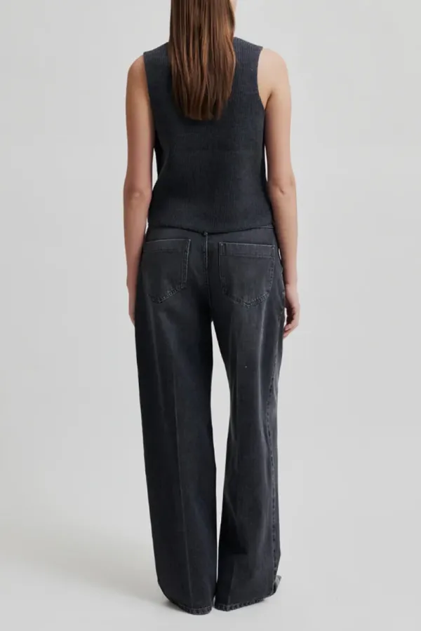 Grey V-Neck Buttoned Knit Waistcoats