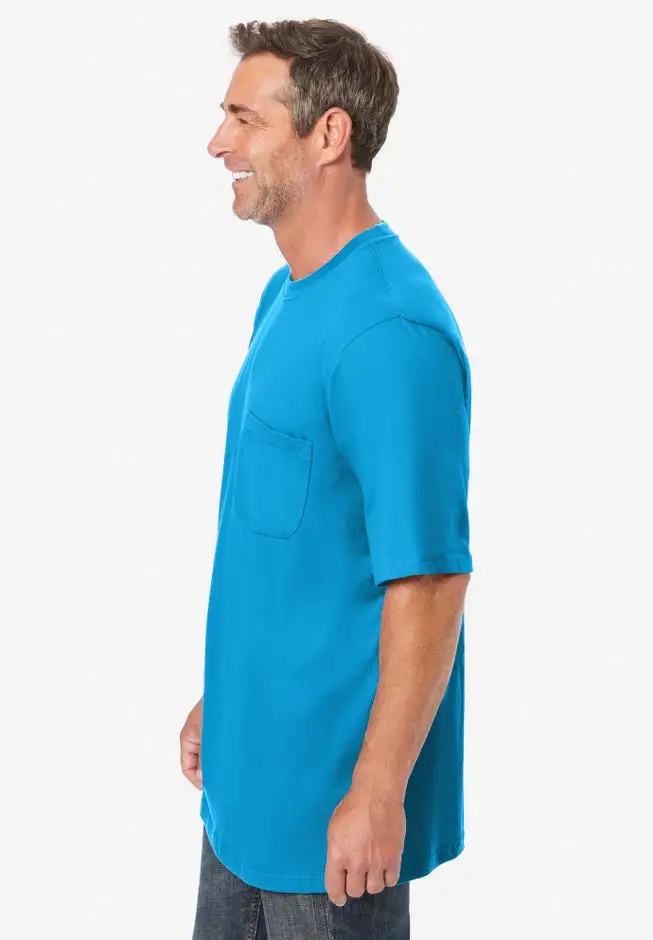 Shrink-Less Lightweight Pocket Crewneck T-Shirt
