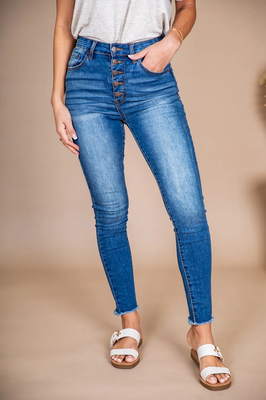 Medium Wash High Waist Jeans