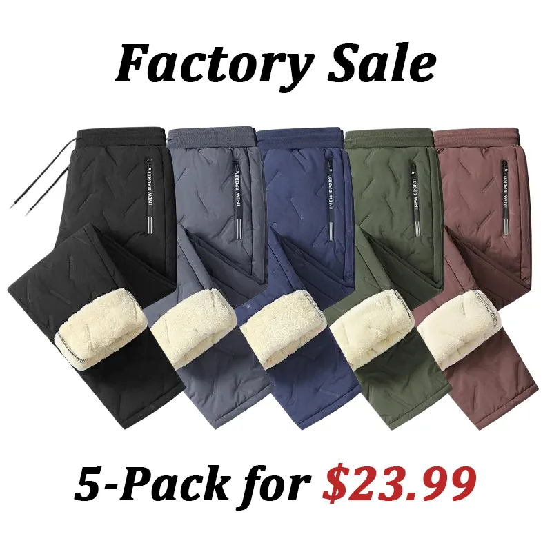 🔥Last Day Promotion 89% OFF🔥Men's Fleece-Lined Snow Pants - Drawstring Waistband, Ideal for Skiing Snowboarding & Winter Casual Wear