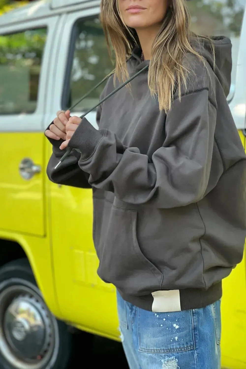 Dark Grey  Classic Breathable Loose Hoodie