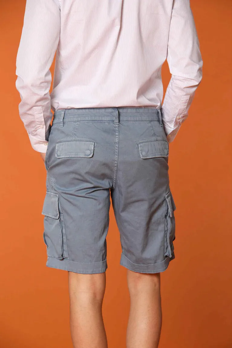 Men'S Stylish Slim Fit Cotton Dark Blue Shorts