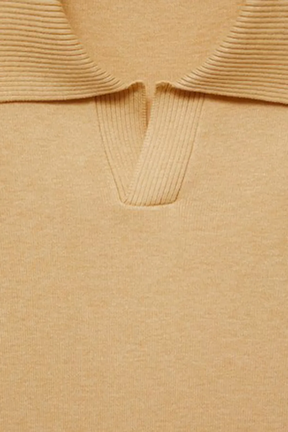 V-Neck Polo Collar Shirt