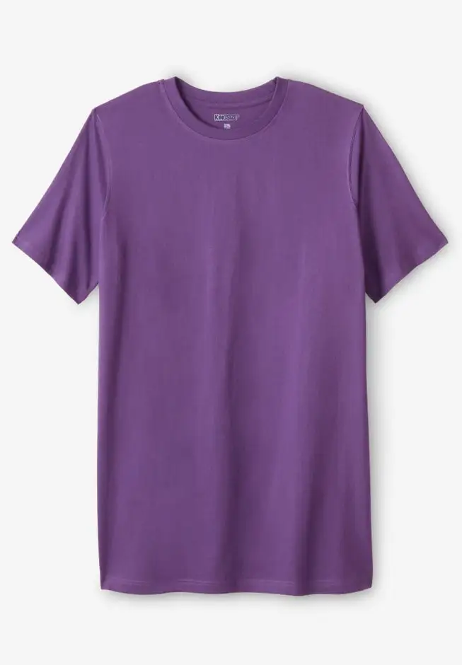 Shrink-Less Lightweight Longer-Length Crewneck T-Shirt