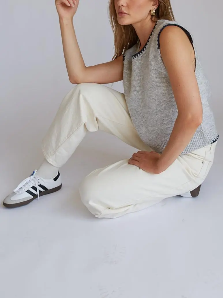 Casey Knit Stitch Sweater Vest