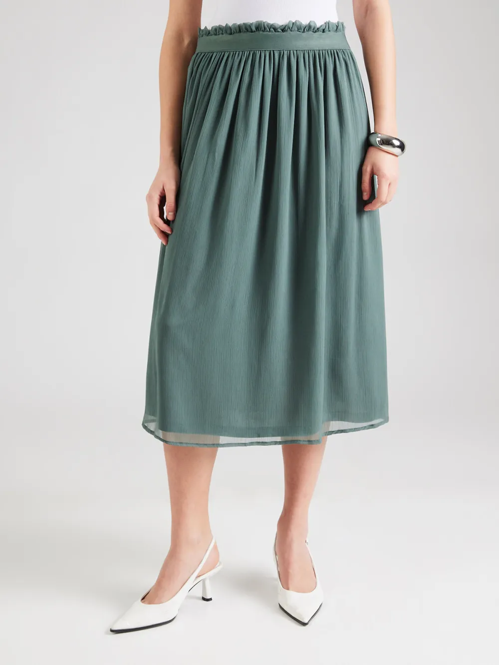 Elastic Waistband Casual Style A-line Skirt