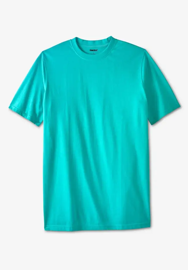 Shrink-Less Lightweight Longer-Length Crewneck T-Shirt