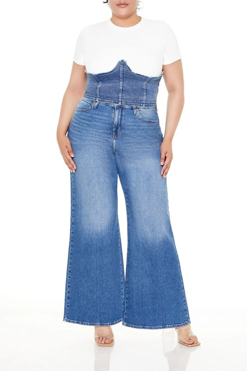 Plus Size High-Rise Wide-Leg Jeans