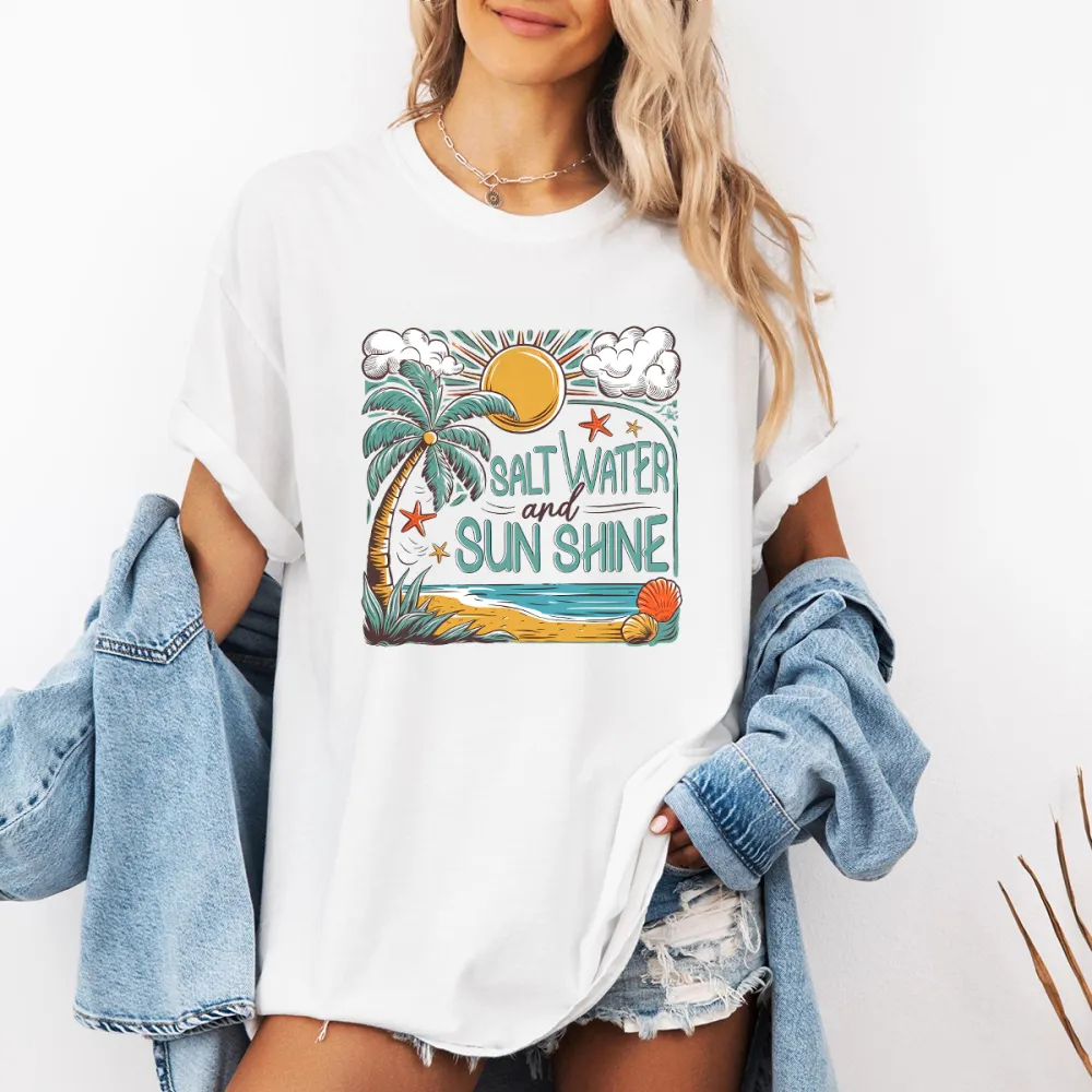 Coastal Saltwater Sunshine Printed Tee