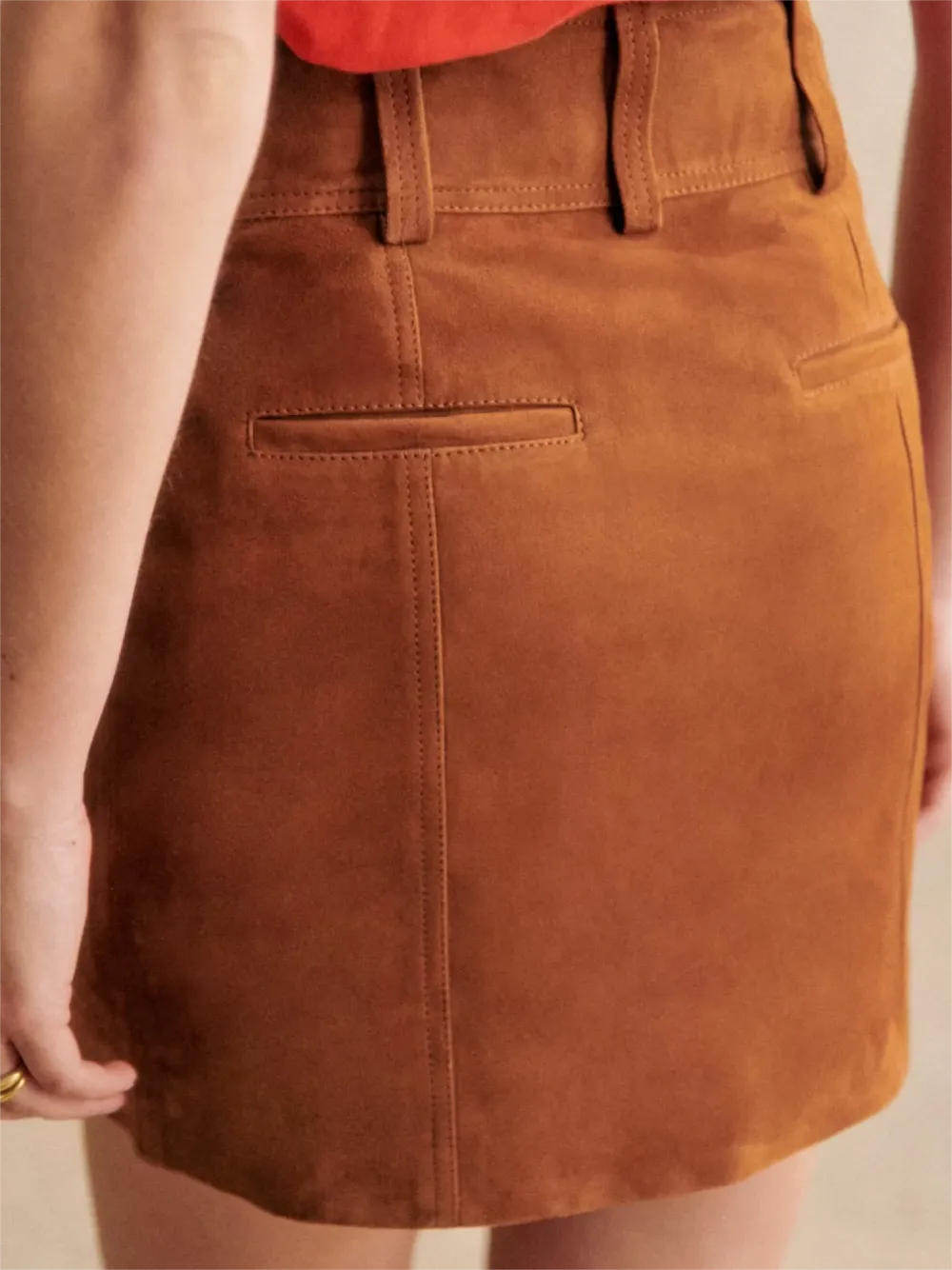 Short Suede Skirt