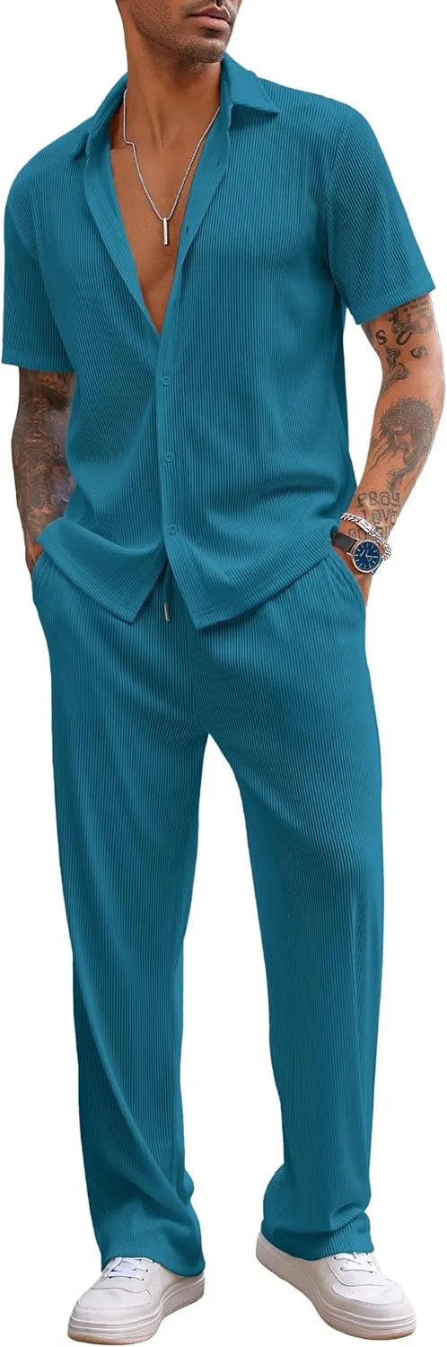 2-Piece Men's Casual Beach Outfit
