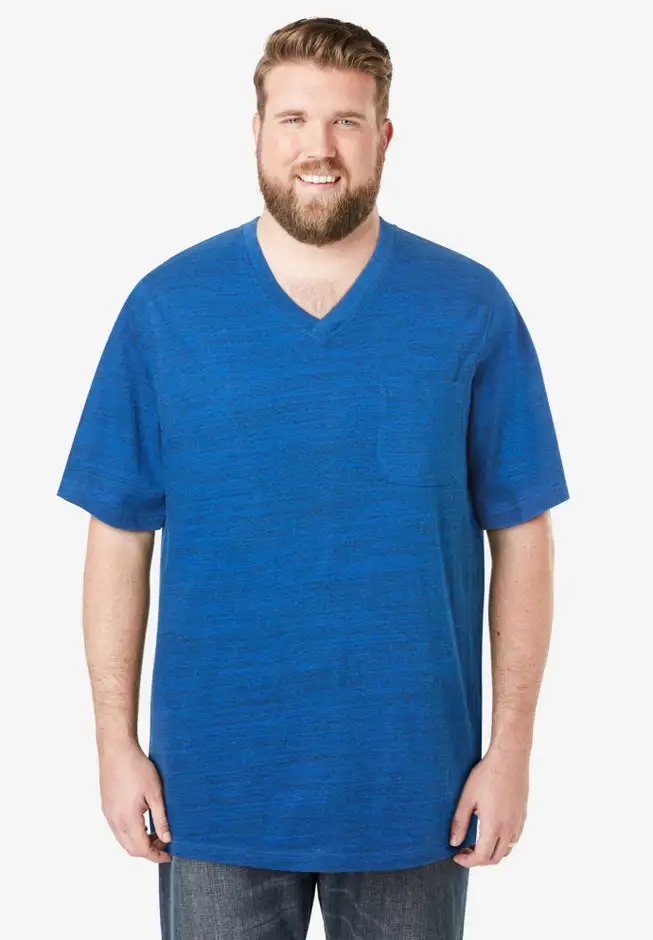 Shrink-Less Lightweight V-Neck Pocket T-Shirt