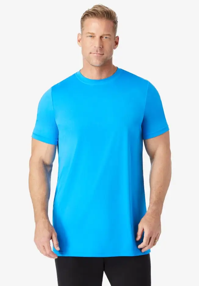 No Sweat Longer-Length Short Sleeve Crewneck Tee