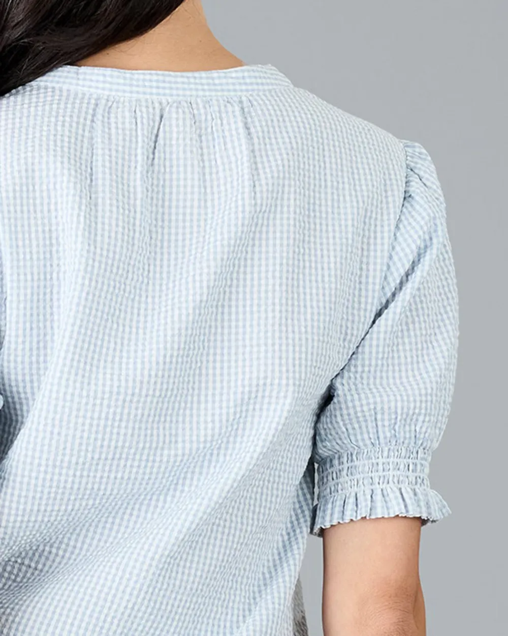 Striped Button Front Blouse