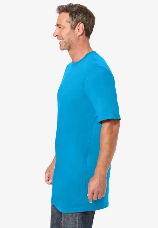 Shrink-Less Lightweight Longer-Length Crewneck T-Shirt
