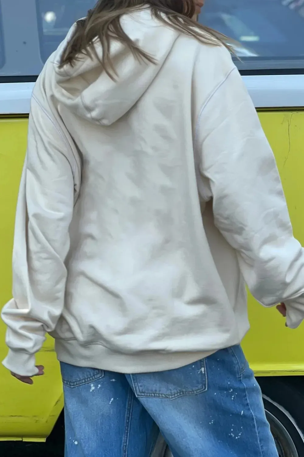 Cream Classic Versatile Loose Hoodie