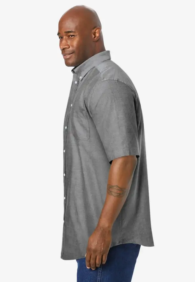 Wrinkle-Free Short-Sleeve Oxford Dress Shirt