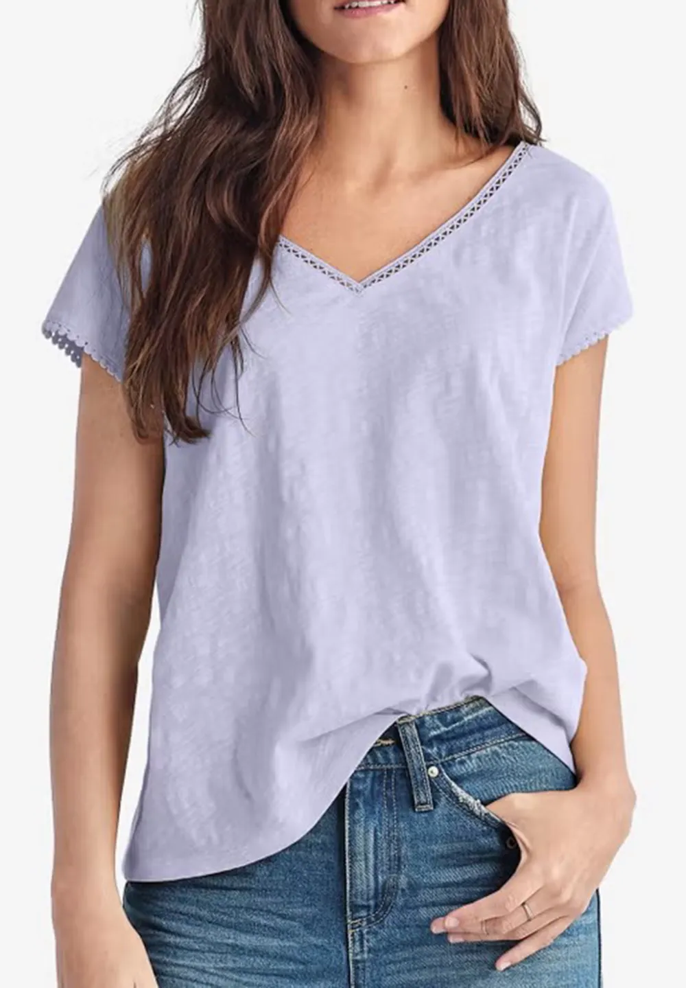 Front And Rear V-Neck T-Shirt