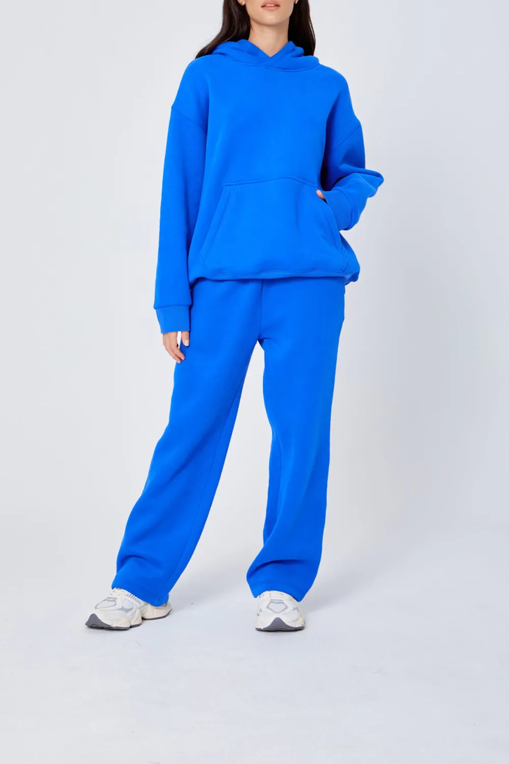Soft And Comfortable Breathable Loose Blue Hoodie