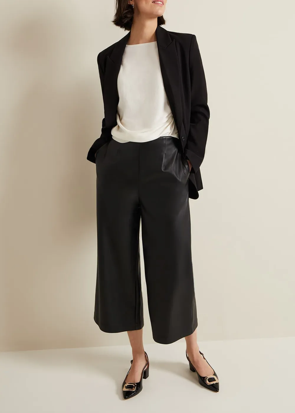 Simple Solid Color Round Neck Top