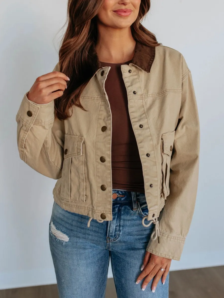 Drawstring Snap Down Jacket