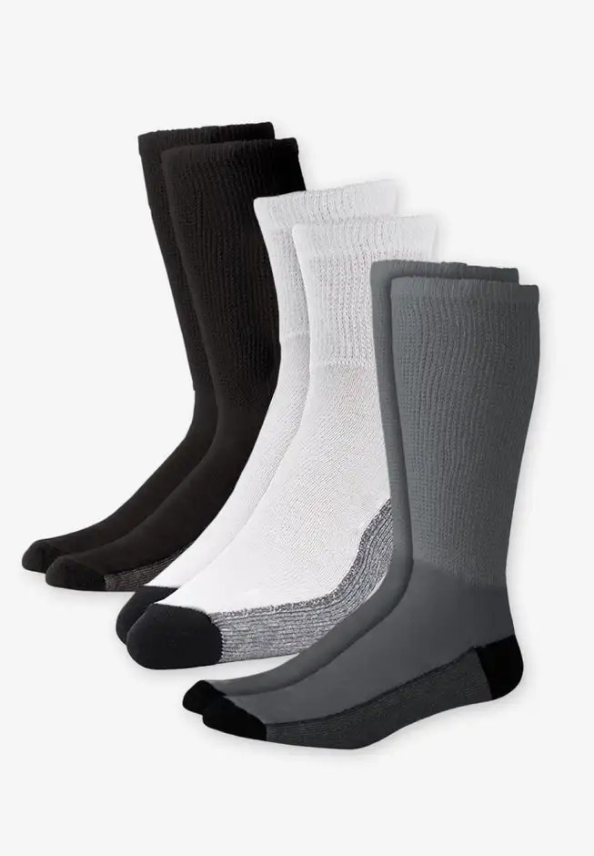 Full Length Cushioned Crew Socks 3-Pack