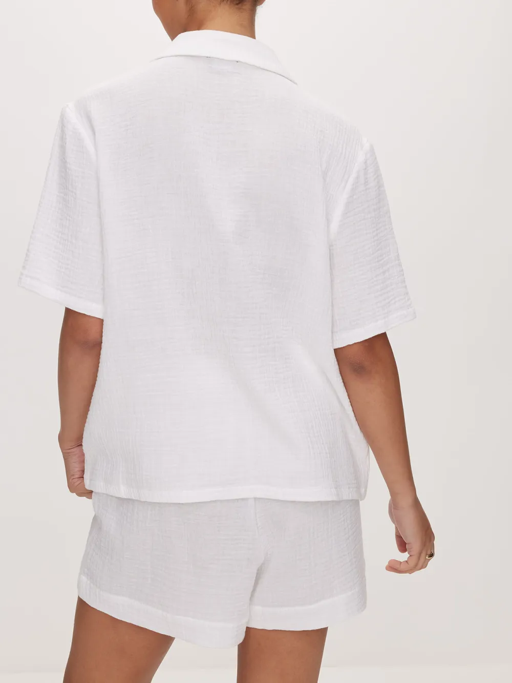 Cotton Skinny Waffle Shirt