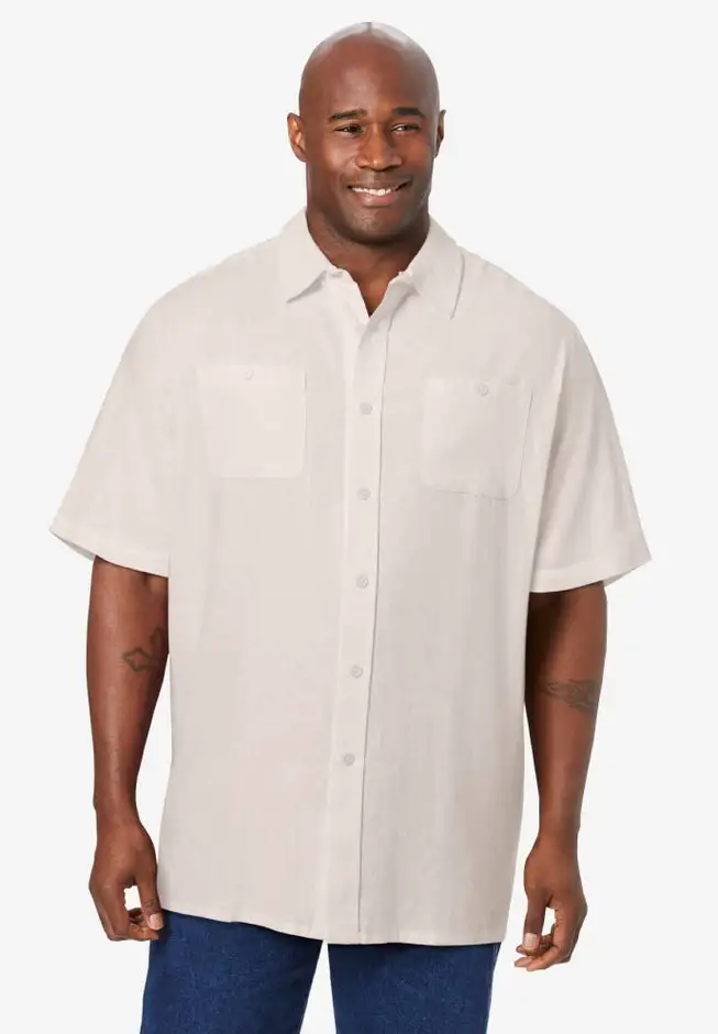 Short-Sleeve Linen Shirt