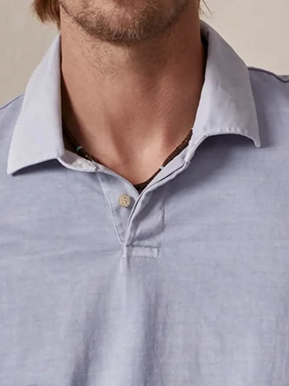 Comfortable Solid Polo Shirt with Lapel