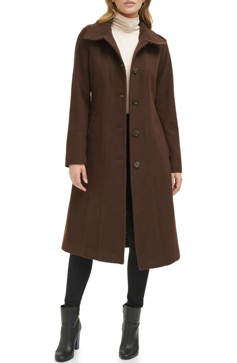 Military Wool Blend Coat