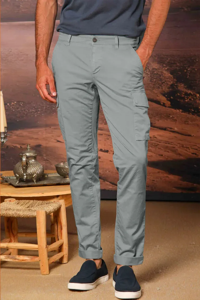 Sugar Paper Blue Men's Slim Fit Cotton Stretch Overalls