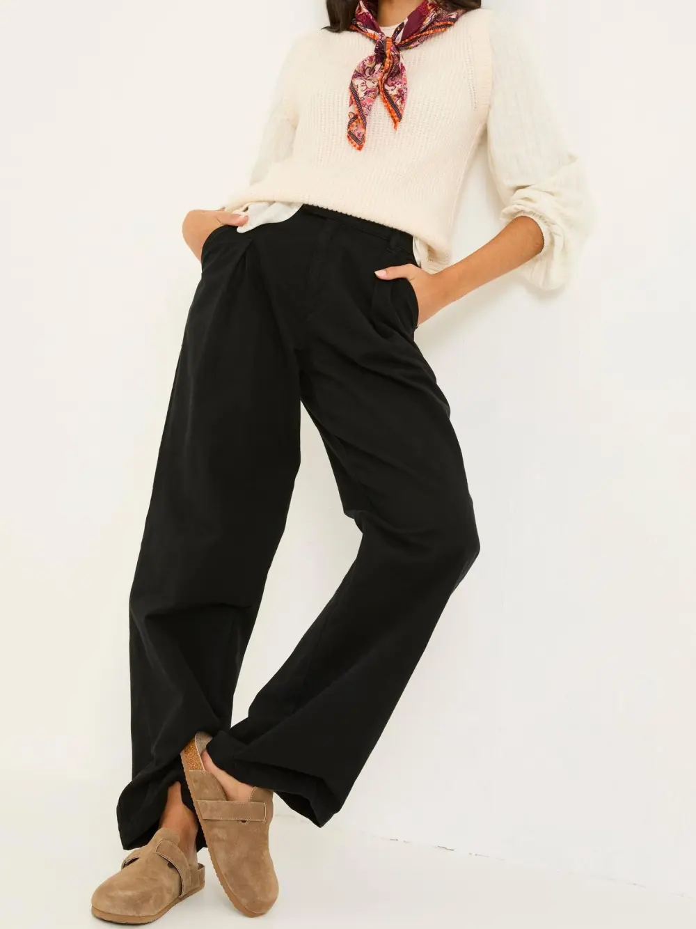 Black Wide Leg Trousers