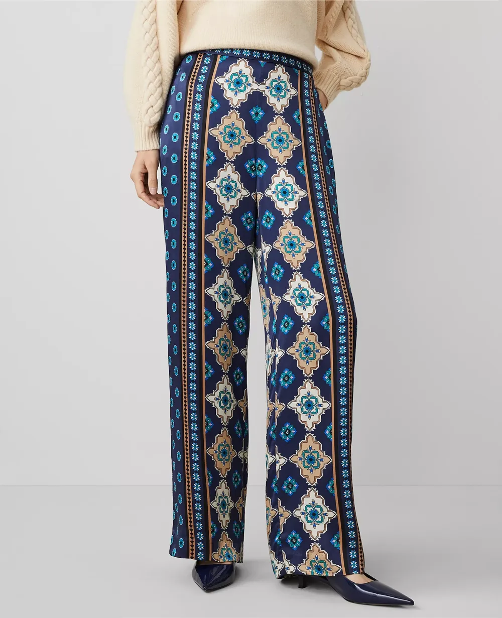 Wide-Leg Pant in Silk Charmeuse