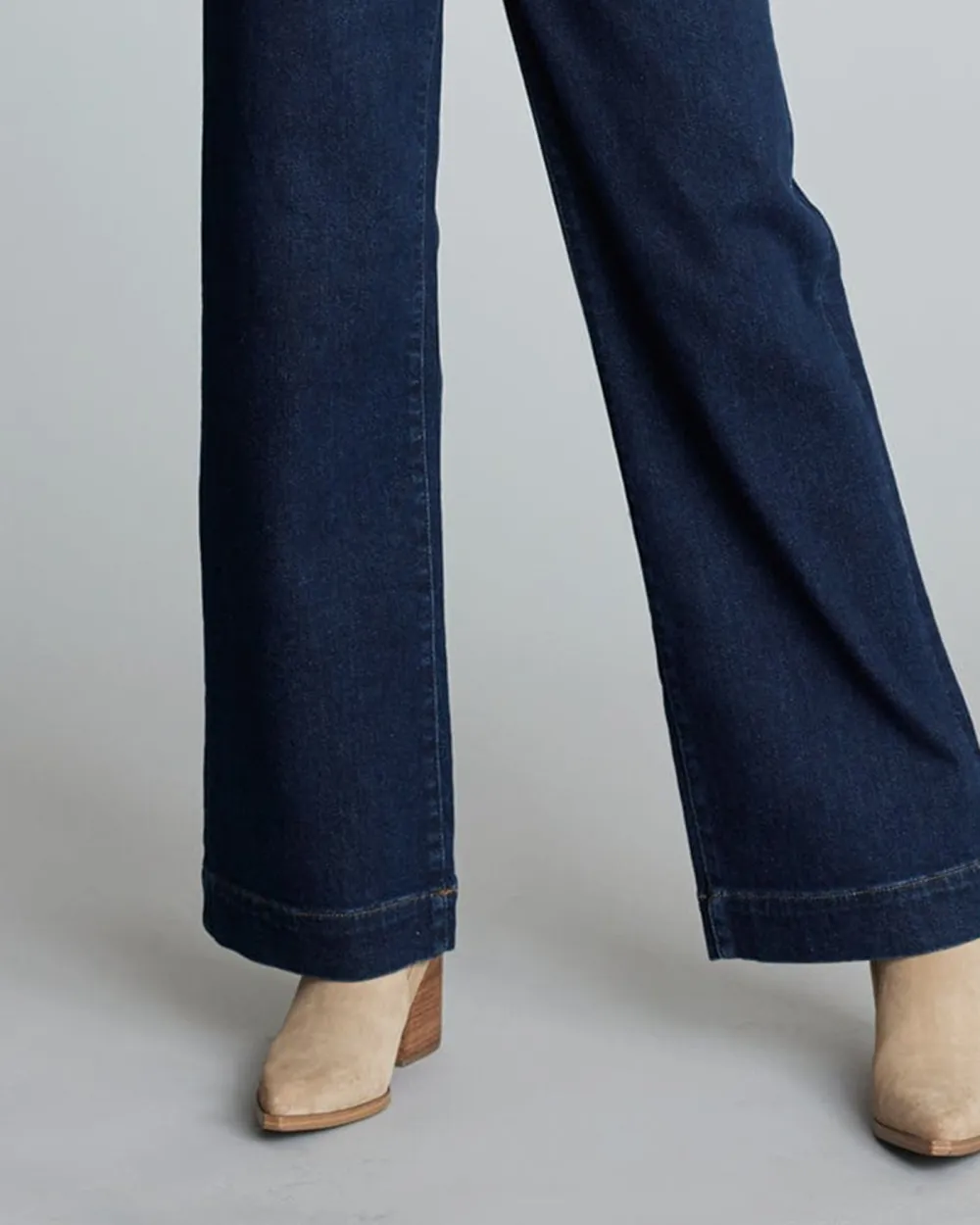Dark Blue Wide Leg Denim Pant