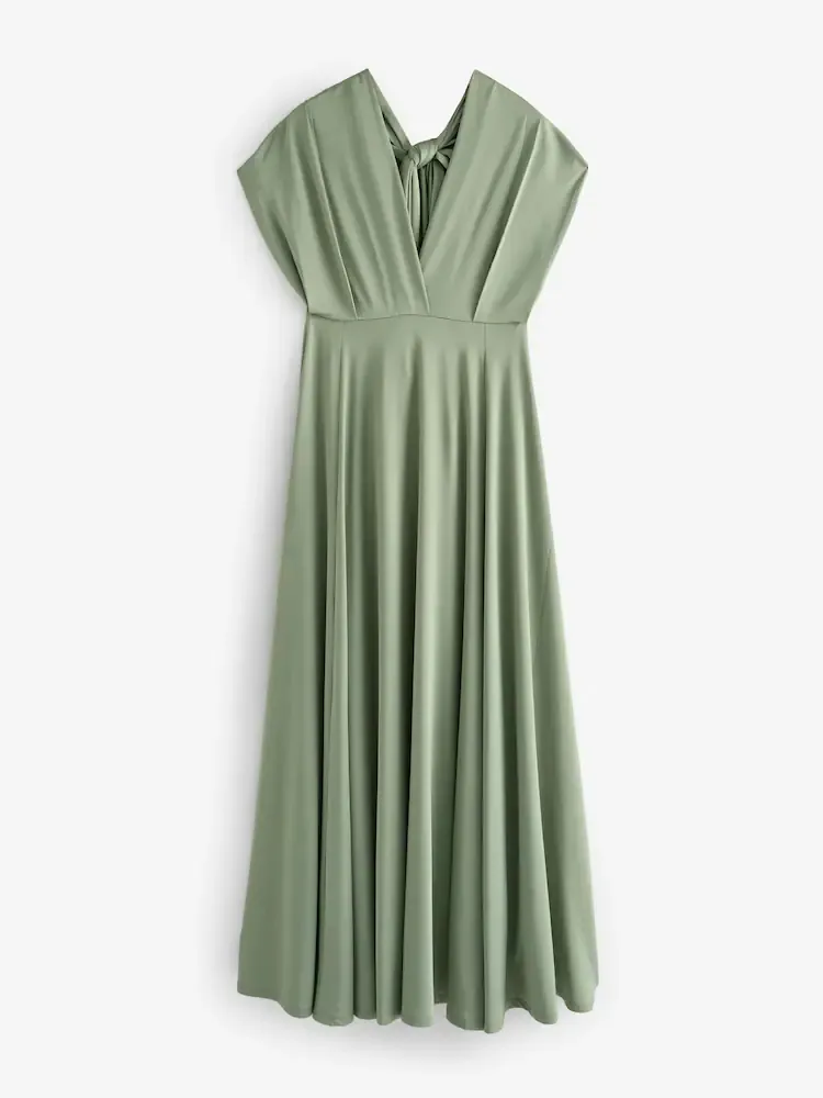 Olive Green Jersey Maxi Dress