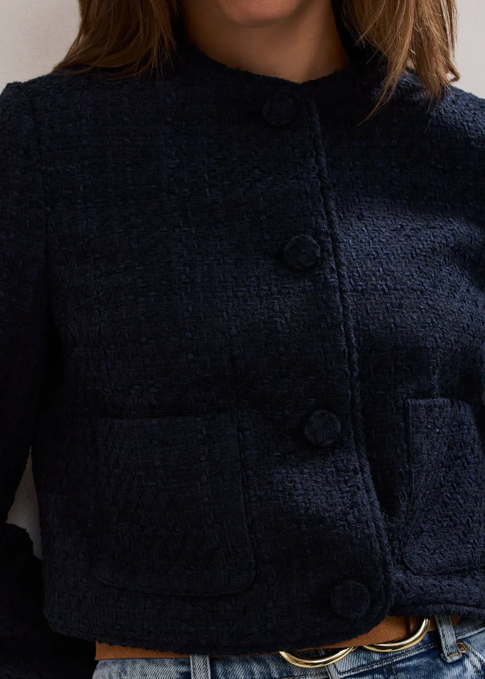 Black Fashionable Versatile Short Jacket