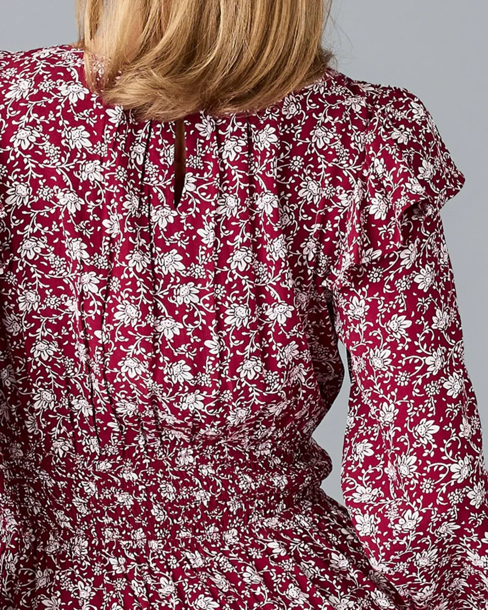 Small Floral Print Midi Dress