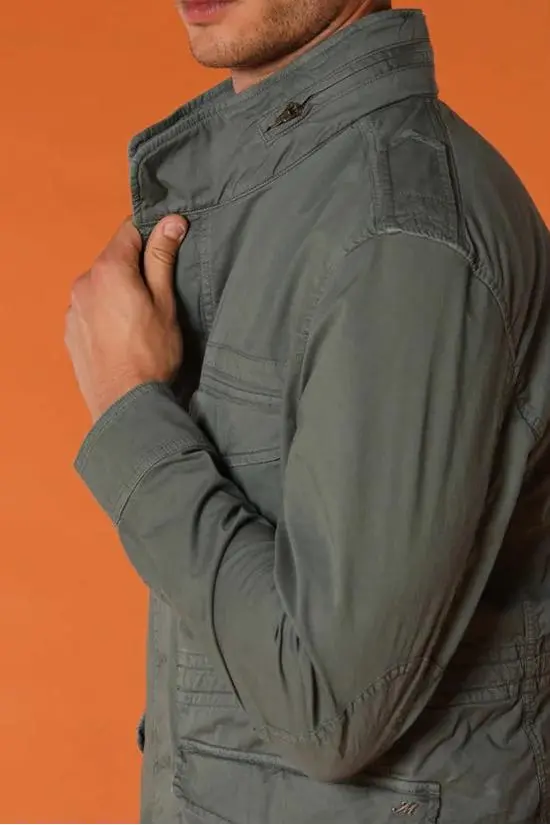 Lightweight Cotton Twill Men's Dark Green Jacket