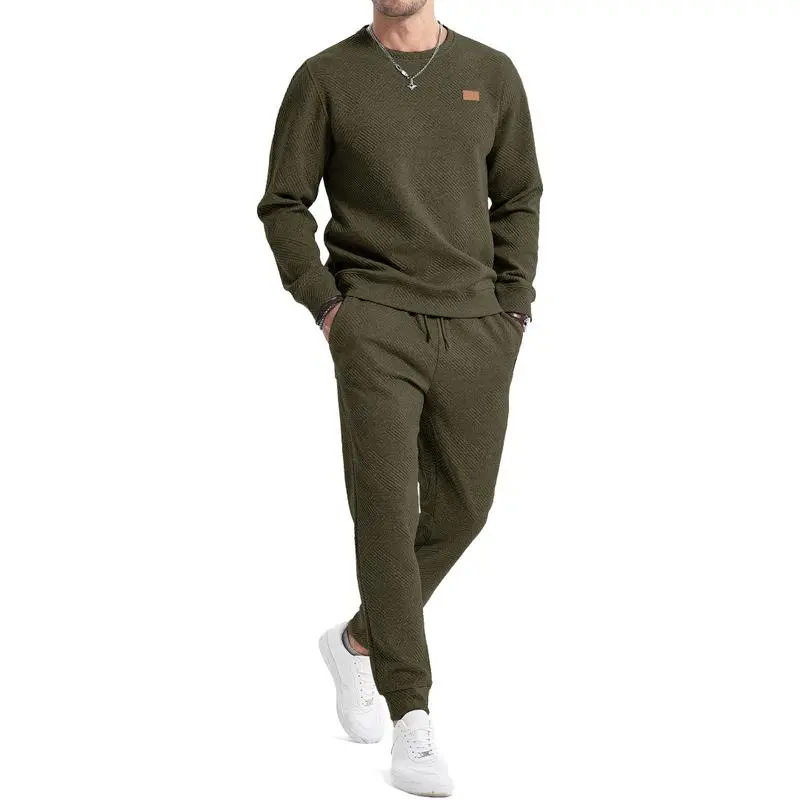 🔥Last Day Promotion 89% OFF🔥Men's 2-Piece Knitted Casual Suit - Sweatshirt & Pants for Daily Lounge Wear