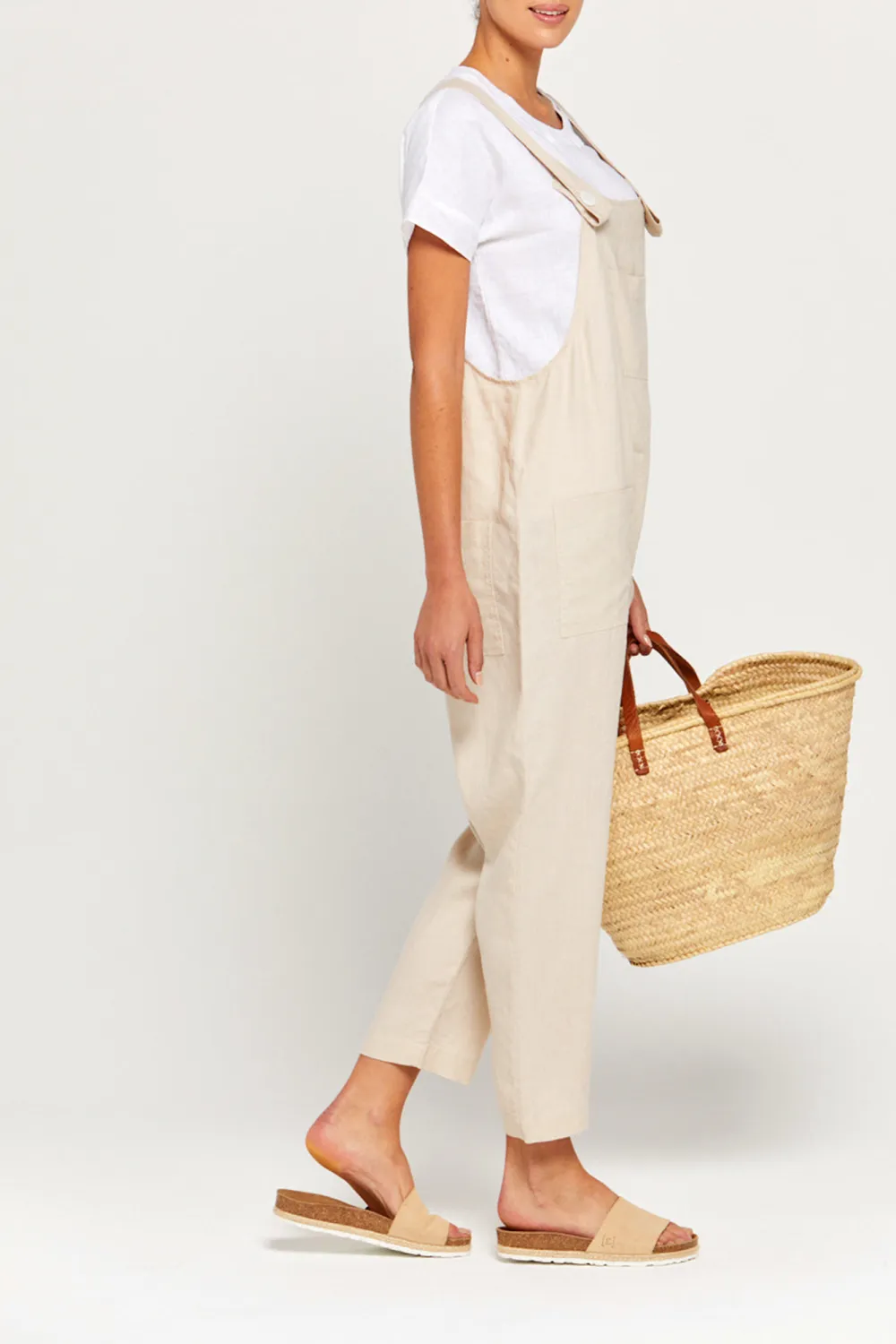 Ecru Loose Commute Comfortable Breathable Jumpsuit