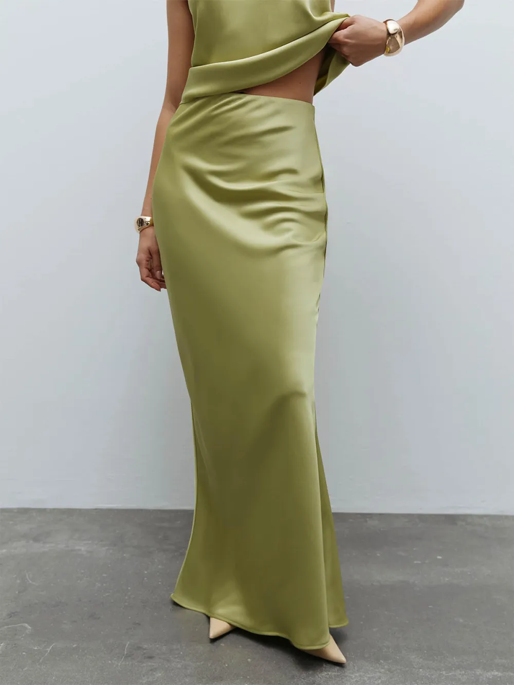 Plain Colored  A-line Skirt