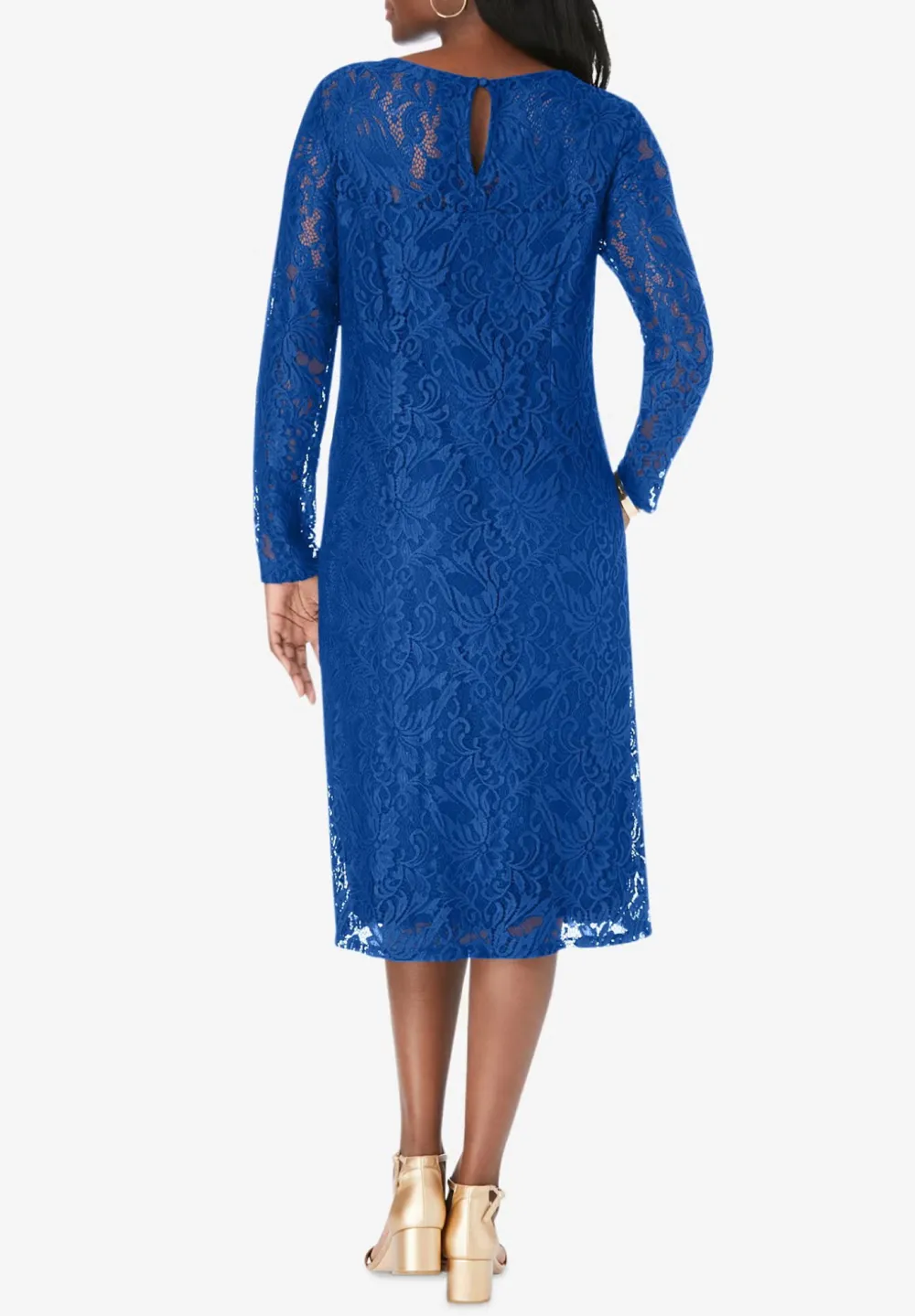 Rear Waterdrop Collar Dress