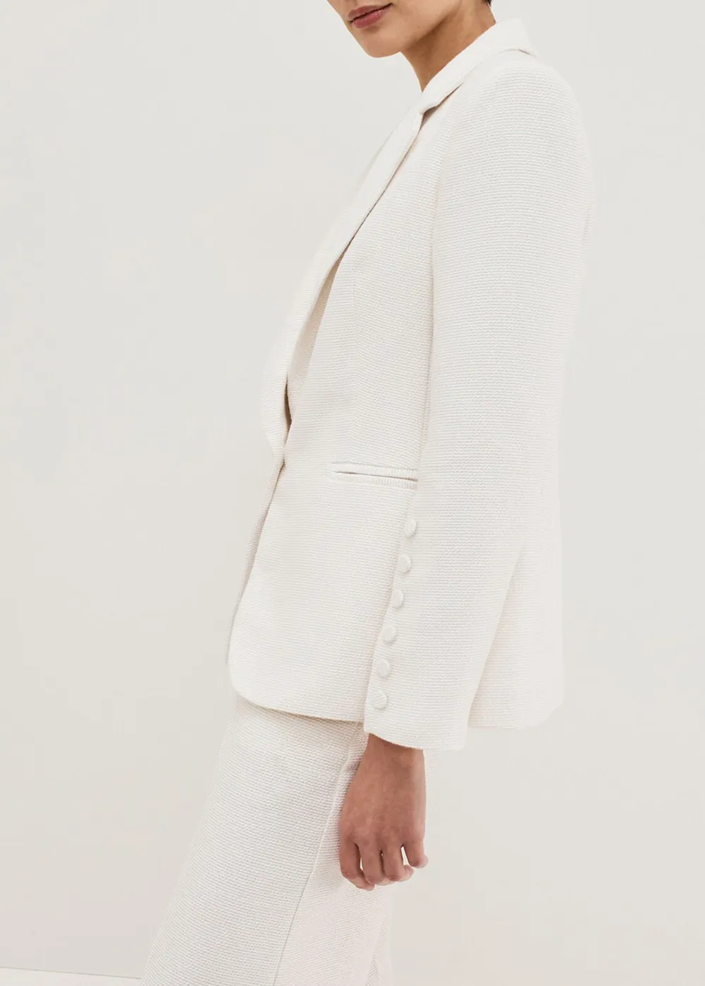 Buttoned Business-Style Women's Suit
