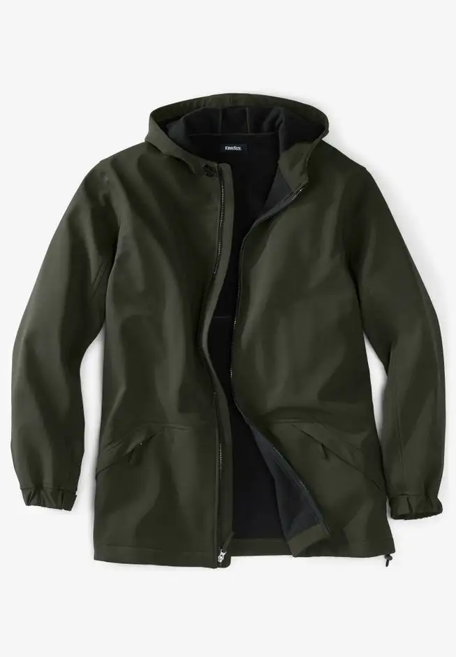 Fleece-Lined Slicker Rain Coat